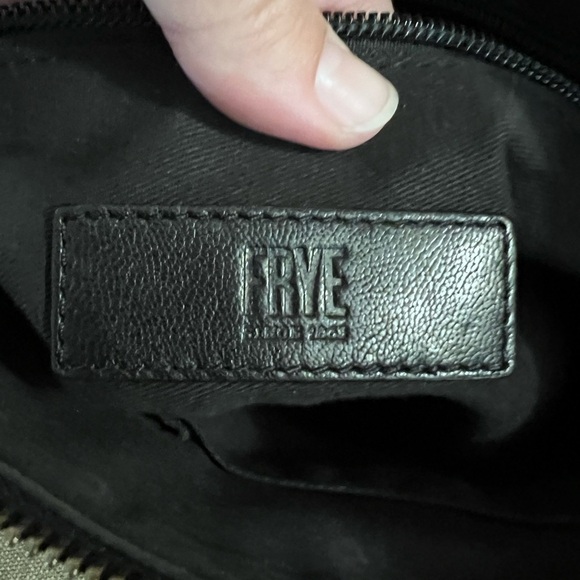 AUTHENTIC FRYE BLACK LEATHER SADDLE BAG CROSSBODY SHLDR HDBAG - Picture 6 of 6